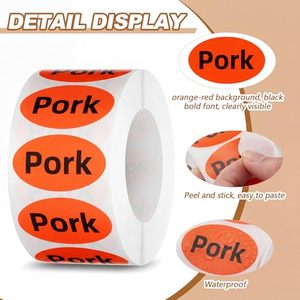 Etiqueta Adhesiva Personalizada con Logotipo para Carne, Salchicha, Tocino, Empaquetado de Alimentos, Almacenamiento, Etiqueta de Vinilo para Supermercado, Restaurante, Precio al por Menor - Product Image 2