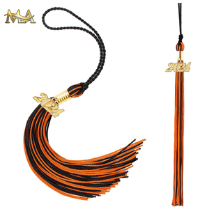 Borla de Graduación de Rayón de Alta Calidad para Birrete Universitario, en Rojo <span class=keywords><strong>y</strong></span> Dorado, para Gorra de Graduación - Product Image 4
