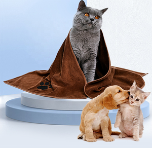 Serviettes de toilettage pour animaux de compagnie en microfibre absorbante, écologiques, pour le bain des chiens, séchage rapide, utilisation en salle de bain, toilettage des chiots - Product Image 6