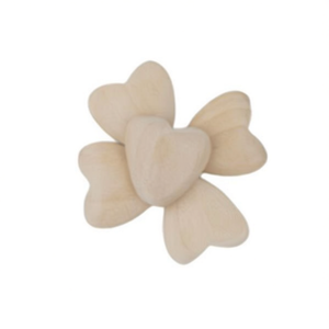 Perline di legno a forma di cuore Ilan da 22 mm, 5 pezzi, per la creazione di abiti e artigianato - Product Image 1