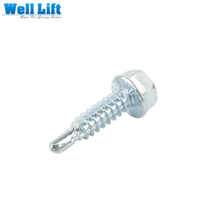 Paquete de 50 tornillos autorroscantes para puerta de garaje, tornillos autoperforantes, acero chapado en Zinc con cabeza dentada debajo de 6,3*19mm 6,3*25mm - Product Image 4