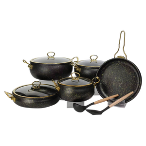 XYL工厂11件厨房配件套装炊具新到家用锻造铝合金手柄不粘炊具套装 - Product Image 1