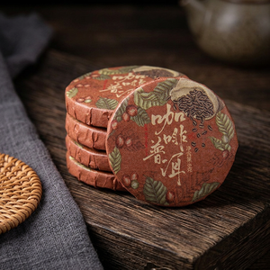 Thé Pu'er mûr du Yunnan Menghai <span class=keywords><strong>avec</strong></span> café Rafraîchissant et stimulant Vente en gros de petits gâteaux de café Pu'er - Product Image 1