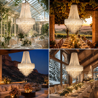 Lustre en cristal, grand luminaire suspendu pour cérémonie de mariage, salle de bal, hall d'hôtel, décoration de maison de luxe