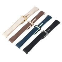 Correa de Reloj de Silicona de Lujo en Dos Tonos, Color Negro y Oro Rosa, Correa de Goma Suave de 20 mm para Reloj Omega X Swatch Moon