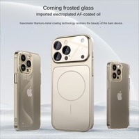 Nouvelle Arrivée Coque Magnétique AG avec Protection d'Objectif en Verre Corning, Housse de Téléphone Luxe Mate en PC et TPU pour iPhone 17 18 16 Pro Max