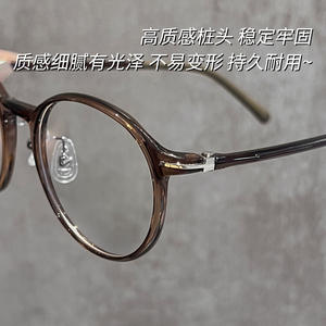 Gafas con montura redonda Bookish 1151 de acero plástico ultraligero para mujer con miopía, montura estrecha, lentes de PC - Product Image 2