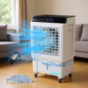 Refroidisseur évaporatif portable Zokop 2353 Cfm, 3 vitesses, en plastique, réservoir d'eau de 7,93 gallons, usage personnel - Product Image 2