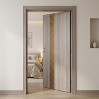 Portes intérieures latérales modernes en WPC polymère écologique, étanches et insonorisées, pour salle de bain et cuisine, avec surface stratifiée en film PVC, réglables