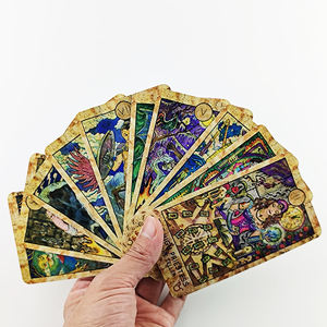 ไพ่ทาโรต์แผ่นทองคำเปลวเกมไพ่ทาโรต์ลึกลับแบบสั่งทำ - Product Image 4
