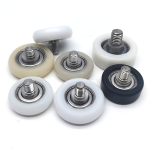 16mm Đường kính POM Bolt ròng rọc M6 ren BSR68516-8C1L8M6 bên ngoài chủ đề liên kết Nylon bánh xe 16x8xm6 Cửa Ngăn kéo con lăn nhựa - Product Image 1