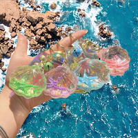 Porte-clés créatif en plastique en forme d'étoile de mer et de coquillage, pendentif tendance à paillettes liquides, souvenir, accessoires pour voiture et sac