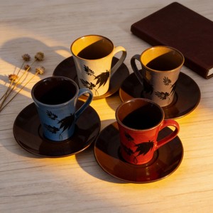 <span class=keywords><strong>Taza</strong></span> y Platillo de Gres Reactivo de Nuevo Diseño para Café/Té - Marca HARVIT, Estilo Zen Asiático, Regalos Empresariales - Product Image 4