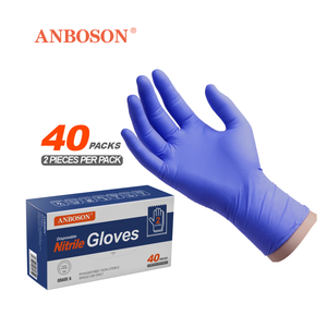 Guantes de Nitrilo Negros Resistentes a Solventes de 4-6 mil, Puntas de Dedos Lisas para Desengrasar Piezas Industriales - Product Image 5