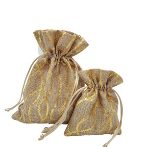 Nouveaux sacs cadeaux en lin avec cordon de serrage pour Noël, vente en gros d'usine - Product Image 4