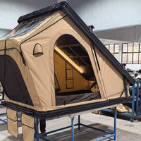 Tente de toit rigide personnalisée en aluminium triangulaire Dachzelt Alu, installation facile, tente de toit pour camping en véhicule