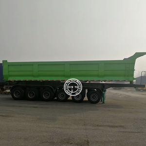 Semi-remorque à benne basculante de 80 tonnes, 6 essieux, en forme de U, pour le <span class=keywords><strong>transport</strong></span> de sable et de pierres, pour les travaux agricoles - Product Image 3