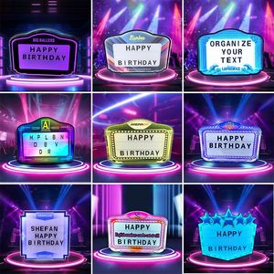 3 set huruf Selamat Ulang Tahun <span class=keywords><strong>LED</strong></span> papan tanda pesan layanan VIP botol sampanye pedagang Glorifier - Product Image 3