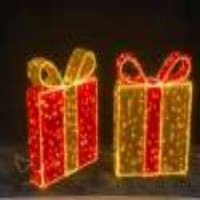 Grande boîte cadeau de Noël 3D à LED personnalisée, motif créatif extérieur à LED, éclairage paysager