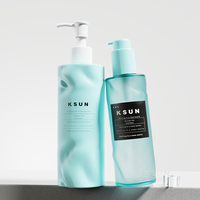 Bouteilles vides en PETG vert 180ml 300ml 500ml fournisseur de bouteilles de pompe de lotion cosmétique emballage en plastique bouteille de shampooing de luxe