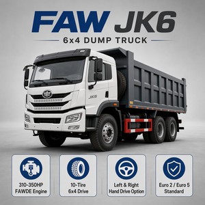 Nouveau Camion Benne Diesel Lourd 6x4 pour Carrière de Calcaire 310-350HP 10 Pneus Benne Arrière Compacte Export Afrique Asie du Sud-Est - Product Image 2