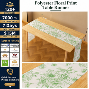 Polyester Printed Table <b>Runner</b> Custom Size for Event textile Rental Fleets Stable Wholesale Replenishment Distributor Supply - Product Image 2