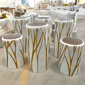 Macetas Circulares Modernas de Fibra de Vidrio MAYJOE para Decoración de Plantas Verdes en Centros Comerciales - Product Image 4