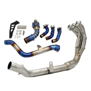 Para MT09 V3 Tracer MT- <span class=keywords><strong>FZ</strong></span>- 2020-2024 aleación de titanio motocicleta carreras codo sistema de escape Escape <span class=keywords><strong>Moto</strong></span> dirt bike tubo delantero P417 - Product Image 2