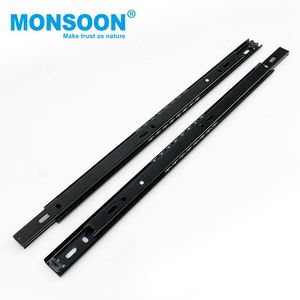 Giá Tốt Đen Correderas Para Cajones Kính Thiên Văn Kênh 2 Gấp Sắt Bền Ngăn Kéo Kính Thiên Văn Đường Sắt Hướng Dẫn Trượt Cho Nhà Bếp - Product Image 6