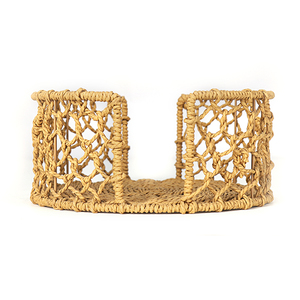 Eco-Friendly Multifunction Woven Cloth <strong>Storage</strong> <strong>Basket</strong> <strong>Wicker</strong> with Rope for Clothing Household Items Sundries Display - Product Image 3