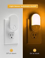 Veilleuses LOHAS Soft Amber 2000K, mini, avec capteur crépusculaire, à intensité variable, 0,6W, modernes, adaptées aux enfants, pour le sommeil des enfants