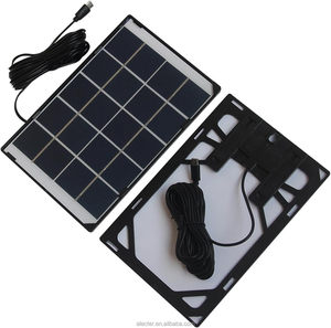 6W <b>5V</b> Portable Solar Panels, Adjustable Mount USB Solar Charger Power Bank, Outdoor Solar Panel for Camera, Lantern, Fan, Power - Product Image 3