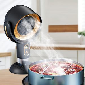 Ventilateur d'extraction 2 vitesses avec filtre amovible et lavable, hotte de cuisine portable sans fil pour bureau, barbecue intérieur, fondue, <span class=keywords><strong>camping</strong></span>, maison - Product Image 1