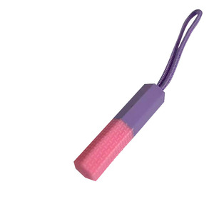 Plastic Two Color Zipper Pull <b>Cord</b> 10cm Purple <b>Braided</b> Durable Pull Tail Buckle For Garment Accessories - Product Image 1