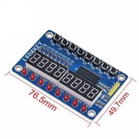 Module d'affichage LED à tube numérique TM1638 (8 tubes numériques LED avec bouton)