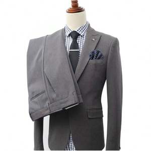 Nuevo Traje de Hombre de Dos Piezas, Extra Delgado, Corte Entallado, con un Botón y Solapa en Pico - Product Image 5