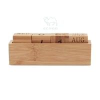 2025 bloc de bois chaud calendrier Cube carré bureau calendrier Base décoratif Art déco Design personnalisable couleur