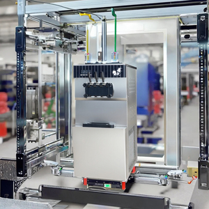 Độ bền cao thương mại bảng Top thép không gỉ mềm phục vụ máy làm kem 220V 3 hương vị ứng dụng mới và sử dụng - Product Image 3