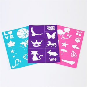 ลายฉลุ PVC สำหรับสักร่างกายและทาสีบนใบหน้ารูปฟีนิกซ์สีทองใช้ซ้ำได้ - Product Image 5