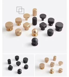 Juego de tiradores y pomos modernos de aluminio moleteado para gabinetes de cocina, cómodas, armarios, dormitorios y cajones de villa - Product Image 2