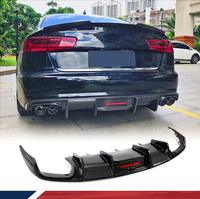 Diffuseur en fibre de carbone véritable pour pare-chocs arrière, lèvre inférieure, spoiler, kits de carrosserie pour Audi A6 S6 C7.5 2016 2017 2018