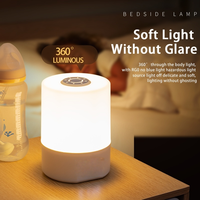 USB LED télécommande lampe de chevet trois couleurs température lampe décorative rechargeable 1200mA veilleuse
