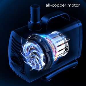 Pompa Sommergibile per Acquario 85W in ABS, Doppia Funzione, Flusso d'Acqua Regolabile, Alta Prevalenza, Ultra Silenziosa, Multifunzionale per Pesci da Interno - Product Image 2