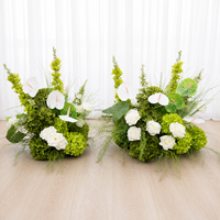 ALR-BL01 Arrangements de fleurs artificielles de luxe personnalisées pour allée de mariage, décoration avec des fleurs bleues pour le sol