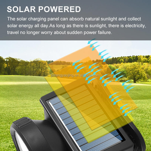Linterna frontal LED con energía solar, foco ajustable, linterna brillante con abrazadera, linterna impermeable para trabajo nocturno - Product Image 6