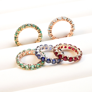 แหวนทองคำ 14K ประดับพลอยหลากสีจาก Starsgem แหวนแต่งงานทองคำแท้ - Product Image 2