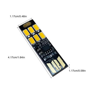 Tragbare Mini 5730 USB 6 LED-Leuchte 5V mit Berührungssensor, Dimmbare Nachtlampe für Powerbank, Computer, Laptop, Buchlesung und Tischlampe - Product Image 5