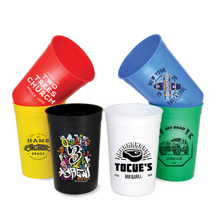 Bicchieri di Plastica Personalizzati 12oz/16oz/32oz <span class=keywords><strong>con</strong></span> Logo Personalizzato Riutilizzabili per Feste di Compleanno - Product Image 1