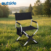 Chaise de Réalisateur Pliante en Alliage d'Aluminium, Siège Portable pour Camping et Pêche en Extérieur, Tissu Oxford, Design Luxe