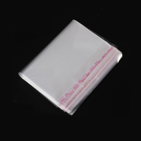 Sacs en cellophane OPP BOPP transparent de taille personnalisée avec poignée auto-adhésive pour paniers-cadeaux et emballage